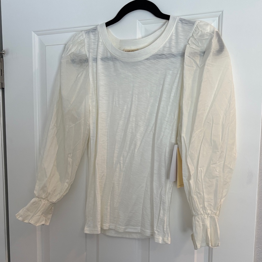 Nation LTD Cream Puff Sleeve Blouse